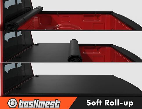 5'8" (69.3") Soft Roll-up Truck Pickup Tonneau Cover Bed Compatible with 2007-2024 Silverado Sierra 1500, 5.8FT in Saudi Arabia