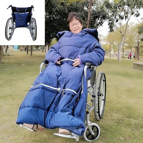 Wheelchair Warmer Blanket Winter Windproof Fleece Lined Full Body Warm Blanket for Leg Lower Body Warm for Elderly Patients Wheelchair Accessory in Kuwait