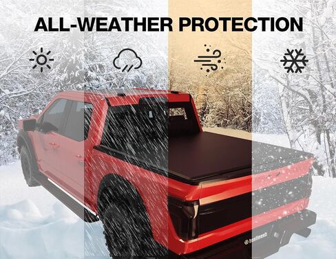 5'8" (69.3") Soft Roll-up Truck Pickup Tonneau Cover Bed Compatible with 2007-2024 Silverado Sierra 1500, 5.8FT in Saudi Arabia