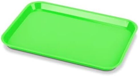 5 Pcs Dental Autoclavable Procedure Set Up Flat Tray Medical Instrument Set Up Flat Tray Size F - 9 5/8" W x 6 5/8" D x 7/8" Neon Green in Saudi Arabia