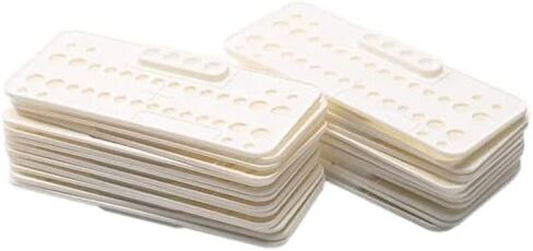 Dental Ortho Bracket Trays 25 Pcs Disposable Trays Holder with 4 Mixing Holes (Turquoise) in Kuwait