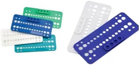Dental Ortho Bracket Trays 25 Pcs Disposable Trays Holder with 4 Mixing Holes (Turquoise) in Kuwait