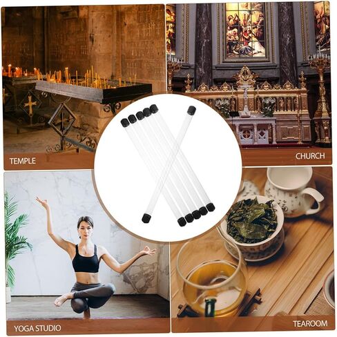 GLEAVI 10pcs Craft Round Tube Plastic Storage Container Diy Bead Round Tube Caps for Experiments Incense in Saudi Arabia