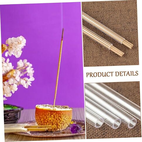 GLEAVI 10pcs Craft Round Tube Plastic Storage Container Diy Bead Round Tube Caps for Experiments Incense in Saudi Arabia