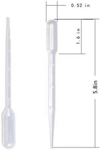 40pcs 3ml النقل البلاستيكي الأنابيب بواسطة VCCGY ، قطار يمكن التخلص منه للفن المائي ، مختبر العلوم ، المصنوع يدوياً (الشفافة -40 ٪) 1 in Saudi Arabia