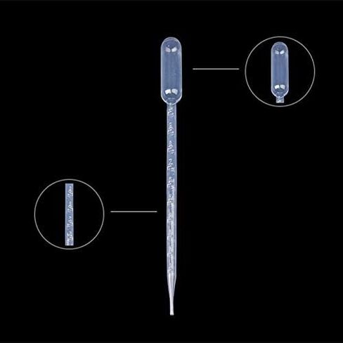 40pcs 3ml النقل البلاستيكي الأنابيب بواسطة VCCGY ، قطار يمكن التخلص منه للفن المائي ، مختبر العلوم ، المصنوع يدوياً (الشفافة -40 ٪) 1 in Saudi Arabia