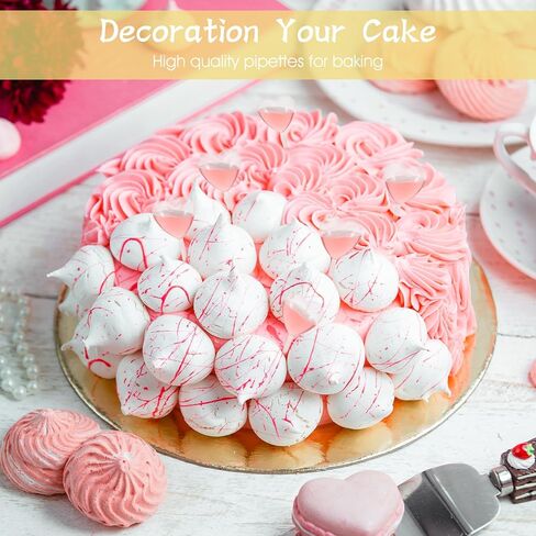 100Pcs 4Ml Heart Style Cupcakes Pipettes, Clear Transfer Liquid Dropper Pipettes, Plastic Pipettes Kitchen Supplies, Injector Mini Pipet for Chocolate, Strawberries Cupcakes, Mini Cakes, Waffles in Kuwait