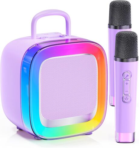Kinglucky Kid-Friendly Design Karaoke Machine for Kids with 2 Microphones (2025 Upgrade) Gifts for Girls Most Popular 3-12 Year Old Girl Gifts 3 4 5 6 7 8 9 10 11 12 Year Old Girl Birthday Gift Purple in Kuwait