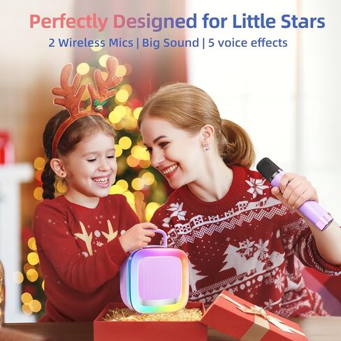 Kinglucky Kid-Friendly Design Karaoke Machine for Kids with 2 Microphones (2025 Upgrade) Gifts for Girls Most Popular 3-12 Year Old Girl Gifts 3 4 5 6 7 8 9 10 11 12 Year Old Girl Birthday Gift Purple in Kuwait