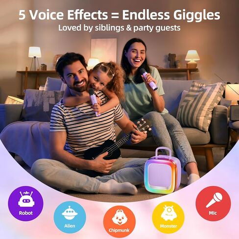Kinglucky Kid-Friendly Design Karaoke Machine for Kids with 2 Microphones (2025 Upgrade) Gifts for Girls Most Popular 3-12 Year Old Girl Gifts 3 4 5 6 7 8 9 10 11 12 Year Old Girl Birthday Gift Purple in Kuwait