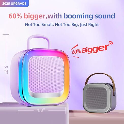 Kinglucky Kid-Friendly Design Karaoke Machine for Kids with 2 Microphones (2025 Upgrade) Gifts for Girls Most Popular 3-12 Year Old Girl Gifts 3 4 5 6 7 8 9 10 11 12 Year Old Girl Birthday Gift Purple in Kuwait