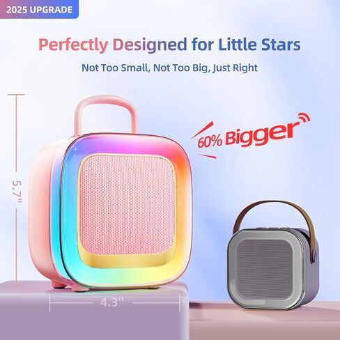 Kinglucky Kid-Friendly Design Karaoke Machine for Kids with 2 Microphones (2025 Upgrade) Gifts for Girls Most Popular 3-12 Year Old Girl Gifts 3 4 5 6 7 8 9 10 11 12 Year Old Girl Birthday Gift Purple in Kuwait