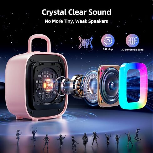 Kinglucky Kid-Friendly Design Karaoke Machine for Kids with 2 Microphones (2025 Upgrade) Gifts for Girls Most Popular 3-12 Year Old Girl Gifts 3 4 5 6 7 8 9 10 11 12 Year Old Girl Birthday Gift Purple in Kuwait