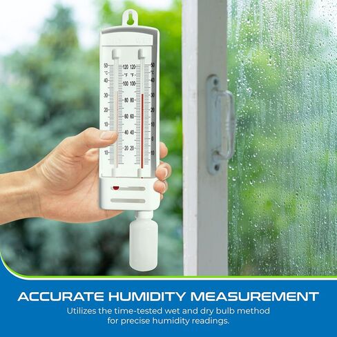 Sper Scientific Precision Wet & Dry Bulb Mason’s Hygrometer 736740 - Dual Thermometer Humidity Meter for Meteorology, Greenhouses, Laboratories, HVAC & Environmental Science - 4 pc in Saudi Arabia