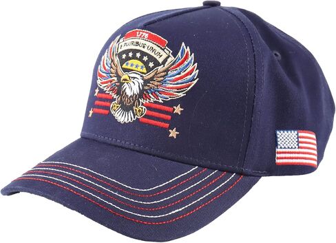 Freedom Independence 2025 Baseball Navy Blue USA Flag with Eagle Embroidery Adjustable Baseball Trucker Hat Snapback Hat, Baseball Cap for Men Women in Saudi Arabia