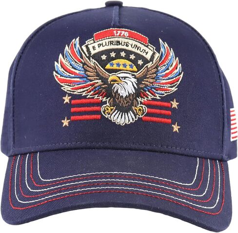 Freedom Independence 2025 Baseball Navy Blue USA Flag with Eagle Embroidery Adjustable Baseball Trucker Hat Snapback Hat, Baseball Cap for Men Women in Saudi Arabia