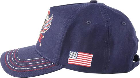 Freedom Independence 2025 Baseball Navy Blue USA Flag with Eagle Embroidery Adjustable Baseball Trucker Hat Snapback Hat, Baseball Cap for Men Women in Saudi Arabia