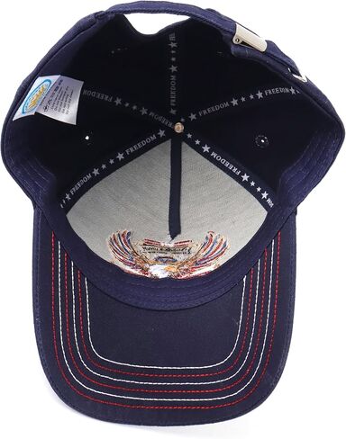 Freedom Independence 2025 Baseball Navy Blue USA Flag with Eagle Embroidery Adjustable Baseball Trucker Hat Snapback Hat, Baseball Cap for Men Women in Saudi Arabia