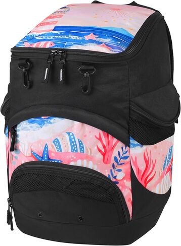45L Swim Backpack for Gear - Oversized Equipment Bag with Shoe Compartment & Mesh Pockets, Team Sports Backpack for Swimmers in Saudi Arabia