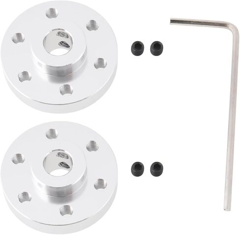 2x Silver Rigid Shaft Dailing for 6mm رمح محرك بصري ثابت مع موضوع M3 in Saudi Arabia