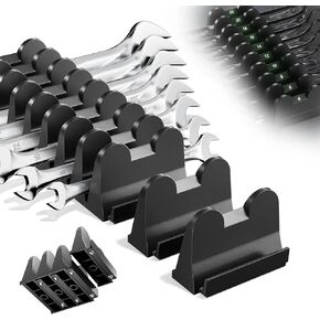 40PCS Modular Wrench Organizer Holder - Storage Set with Metric & SAE Florescent Label & Anti-Slip Mat, Wrench Rack for Tool Box Drawer, Tool Gift for Professional Mechanics Men in Saudi Arabia