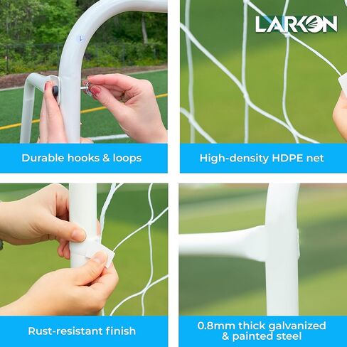 12x6 Ft Kids Soccer Goal for Backyard - Tournament-Style Soccer Net with Galvanized & Rust free Steel Frame, 36 Straps, Stakes & Carry Bag – All-Weather Portable Goal for Kids for Training in Saudi Arabia