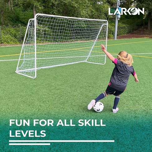 12x6 Ft Kids Soccer Goal for Backyard - Tournament-Style Soccer Net with Galvanized & Rust free Steel Frame, 36 Straps, Stakes & Carry Bag – All-Weather Portable Goal for Kids for Training in Saudi Arabia