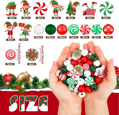 خاطئ 200pcs حبات الحرف الخشبية الخشبية ، والخرز ذو اللون الخاص بالزهور والخرز الخاص بصنع المجوهر in Saudi Arabia
