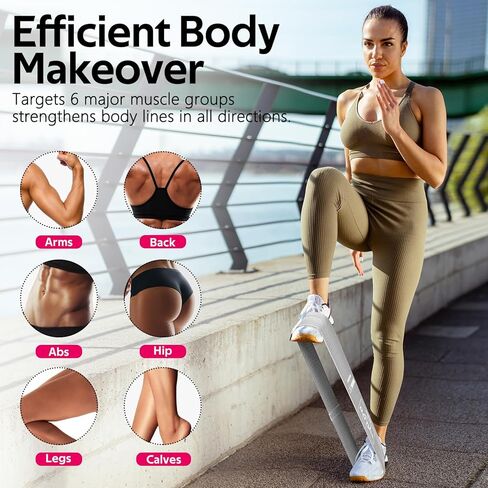 Resistance Bands for Working Out, Booty Bands for Women Men Fabric Elastic Bands for Exercise Bands for Legs, Thighs Glutes Includes Workout Bands Guide for Yoga, Physical Therapy Home Fitness in Kuwait