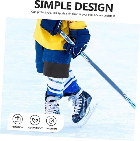 Elastic Hockey Shin Guard Straps Men's Women's Shin Guards Adjustable Fit Anti-Slip Hockey Leg Straps for Sports Lightweight Easy to Use in Saudi Arabia