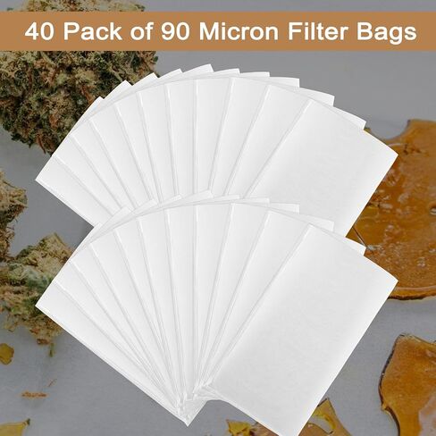90 Micron Food Grade Nylon Tea Filter Filter 2.5 "x4.5" Rosin Pressable ، Filter Tea 40 Pack in Kuwait