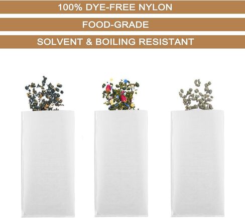 90 Micron Food Grade Nylon Tea Filter Filter 2.5 "x4.5" Rosin Pressable ، Filter Tea 40 Pack in Kuwait
