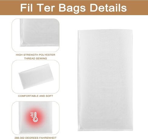 90 Micron Food Grade Nylon Tea Filter Filter 2.5 "x4.5" Rosin Pressable ، Filter Tea 40 Pack in Kuwait