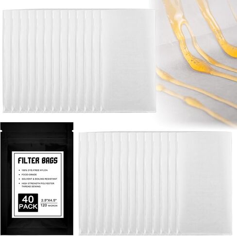 90 Micron Food Grade Nylon Tea Filter Filter 2.5 "x4.5" Rosin Pressable ، Filter Tea 40 Pack in Kuwait