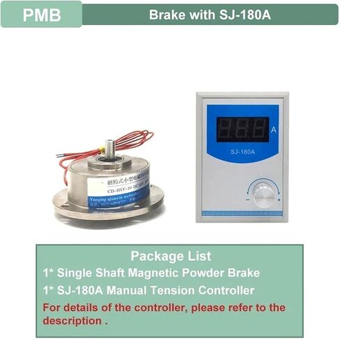 Micro Magnetic Powder Brake Clutch 1800rpm 0.5-10Nm 0.05-1kg Magnetic Particle Clutches(Brake with SJ-180A) in Saudi Arabia