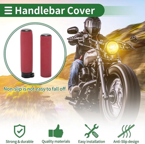 Motoforti 1" 25mm 1.1" 28mm Motorcycle Hand Grips Cover Kit Non Slip TPU Handlebar Grips for Motorcycle Scooter Bicycle ATV White 1 Set in Saudi Arabia