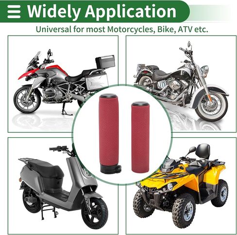 Motoforti 1" 25mm 1.1" 28mm Motorcycle Hand Grips Cover Kit Non Slip TPU Handlebar Grips for Motorcycle Scooter Bicycle ATV White 1 Set in Saudi Arabia