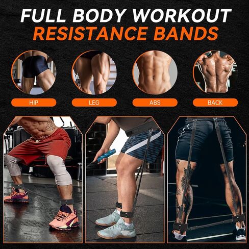 Vertical Jump Trainer Equipment Leg Bounce Trainer Device Speed and Agility Resistance Bands with Ankle Straps & Belt Leg Extension Machine for Boxing Basketball Football Tennis Fencing Training in Kuwait