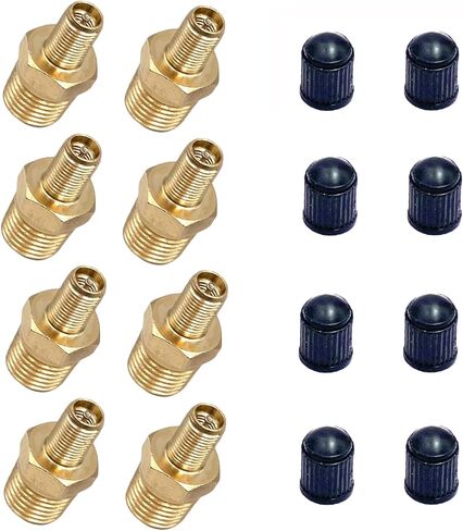 4 PCS صمامات Schrader ، 1/4 "NPT الذكور الخيط Schrader صمامات صمامات النحاس in Kuwait