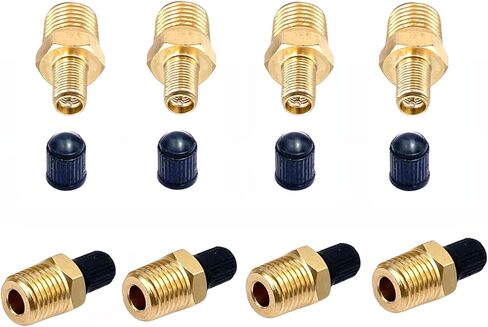 4 PCS صمامات Schrader ، 1/4 "NPT الذكور الخيط Schrader صمامات صمامات النحاس in Kuwait