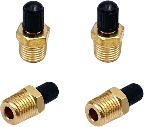 4 PCS صمامات Schrader ، 1/4 "NPT الذكور الخيط Schrader صمامات صمامات النحاس in Kuwait