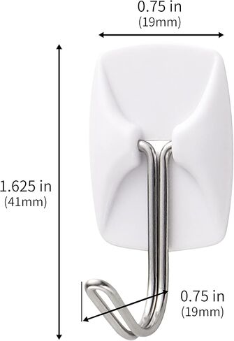 30 Small Hooks+40 Removable Strips, Clear Wire Utility Hooks with Adhesive Strips Damage-Free, No Tools Wall Hooks for Hanging Heavy Duty, Value Pack in Saudi Arabia