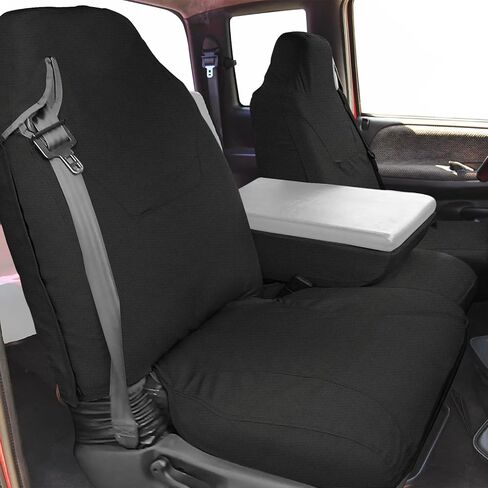 Front Truck Seat Cover Compatible with 1998-2002 Dodge Ram Quad Cab 1500-3500, Knitted Heavy Duty 40/20/40 Split Seat Cover with Integrated Seatbelts in Saudi Arabia