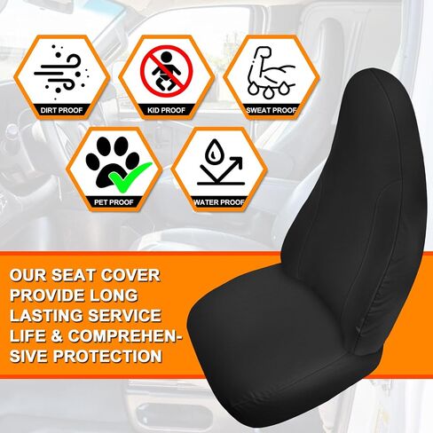 Front Truck Seat Cover Compatible with 1998-2002 Dodge Ram Quad Cab 1500-3500, Knitted Heavy Duty 40/20/40 Split Seat Cover with Integrated Seatbelts in Saudi Arabia