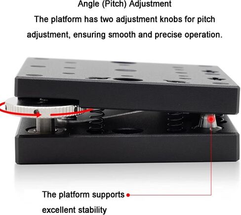 XY-Axis Manual Tilt Stage, Precision Micrometer Adjustable Platform ±2°, Table Size 60×60mm, Horizontal Tilt Swing, for Microscopy & Automation in Saudi Arabia