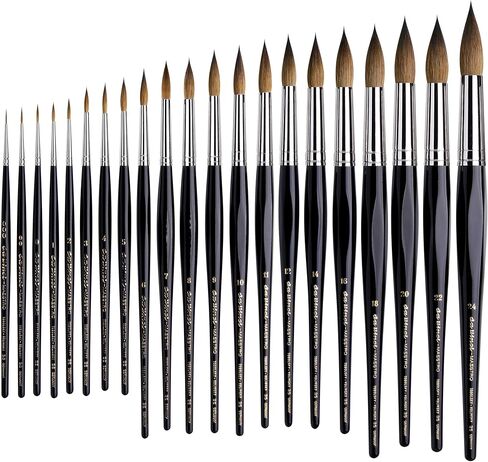 Da Vinci Watercolor Series 35 Maestro Paint Brush ، Round Taper Kolinsky Red Sable ، Size 6 (35-06) in Saudi Arabia