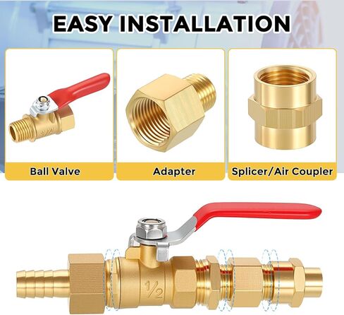 Pack of 6, 1/4" FeMale NPT to 1/4" FeMale NPT Solid Brass Pipe Fitting Coupler, Brass Coupling Hose Fittings Adapter for Pipe Leak Repair, Bathroom Remodeling, Tool Extensions in Kuwait