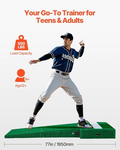 تلة نغمة Vevor ، Mound Portable Baseball's Pitcher ، 77 في Iindoor في الهواء الطلق في الهواء in Saudi Arabia