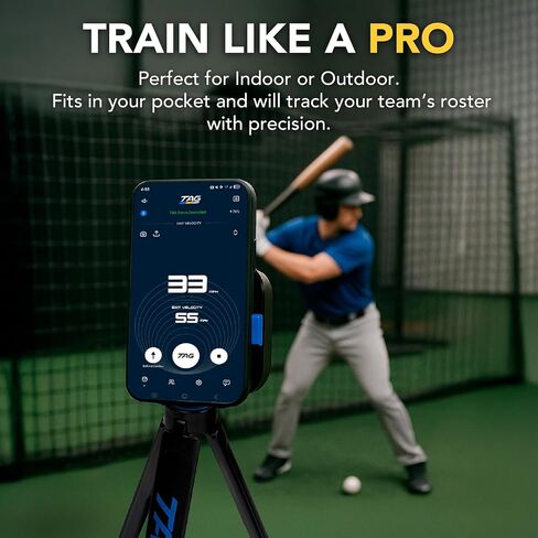 Tag One Sports Radar (نطاق 120 قدمًا)-بندقية سرعة الرادار التي تعمل بنظام الذكاء الاصطناعى مع ردود فعل تدريب في الوقت الفعلي-جهاز تدريب على سرعة Bluetooth للبيسبول والكرة اللينة والغولف مع تكامل التطبيق in Saudi Arabia