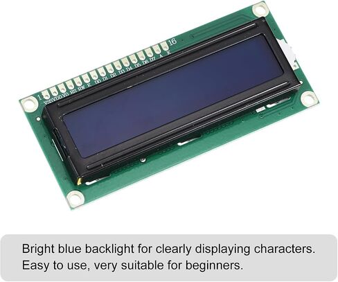 Meccanixity 3pcs LCD 1602 Display Module 3.3v ، شاشة العرض الأزرق الإضاءة الخلفية 16x2 محول واجهة وحدة LCD in Saudi Arabia
